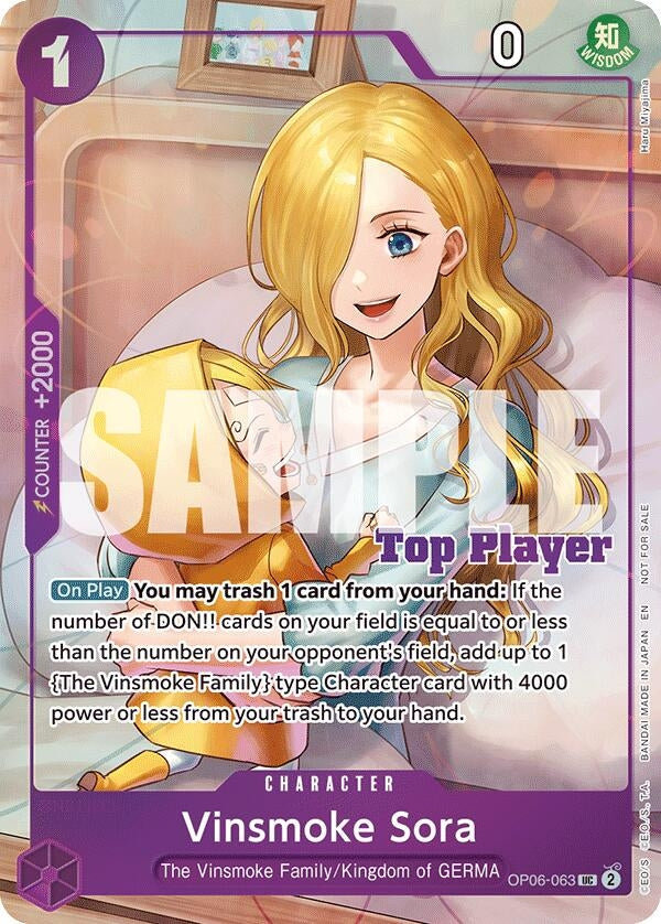 Image for Vinsmoke Sora (CS 25-26 Top Player Pack Vol. 2) (OP06-063) (One Piece Promotion Cards) - One Piece Card Game