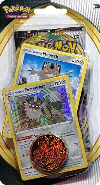 Image for Sword & Shield Single Blister Pack [Galarian Meowth & Galarian Perrserker] - Pokemon