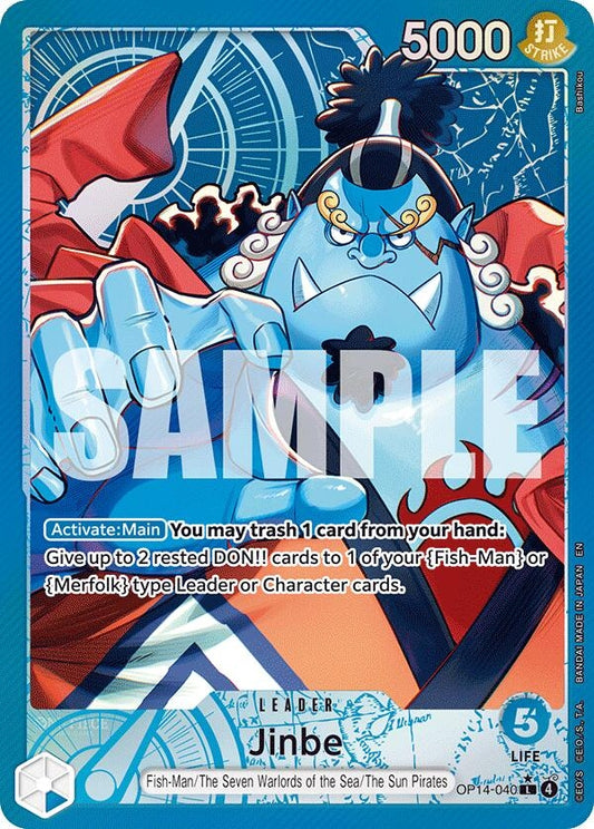 Image for Jinbe - OP14-040 (Alternate Art) (OP14-040) (The Azure Sea's Seven) - One Piece Card Game