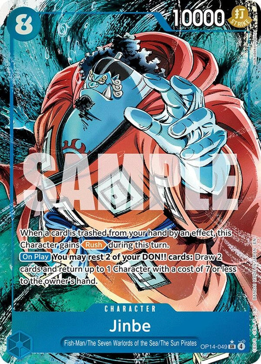 Image for Jinbe - OP14-049 (Alternate Art) (OP14-049) (The Azure Sea's Seven) - One Piece Card Game