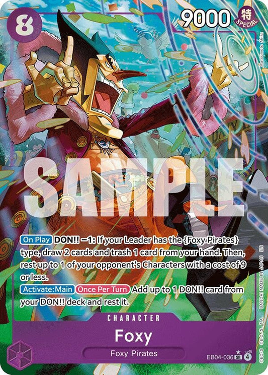 Image for Foxy (Alternate Art) (EB04-036) (The Azure Sea's Seven) - One Piece Card Game