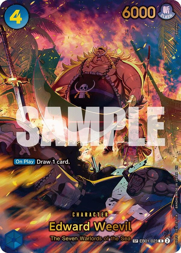 Image for Edward Weevil - EB01-023 (SP) (Alternate Art) (Reprint) (EB01-023) (The Azure Sea's Seven) - One Piece Card Game
