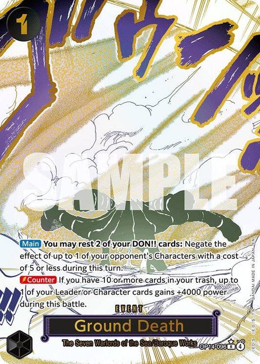 Image for Ground Death (Alternate Art) (OP14-096) (The Azure Sea's Seven) - One Piece Card Game