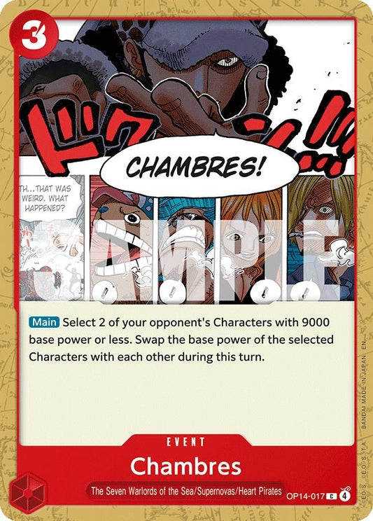 Image for Chambres (OP14-017) (The Azure Sea's Seven) - One Piece Card Game