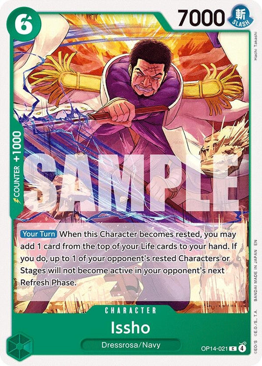 Image for Issho - OP14-021 (OP14-021) (The Azure Sea's Seven) - One Piece Card Game