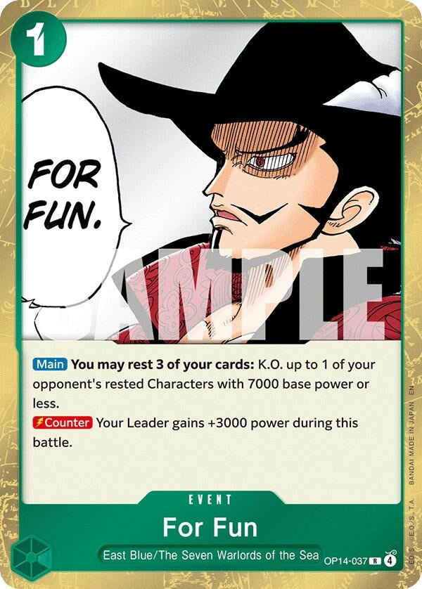 Image for For Fun (OP14-037) (The Azure Sea's Seven) - One Piece Card Game