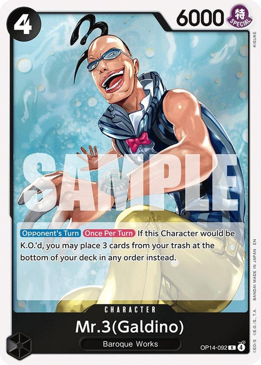 Image for Mr.3(Galdino) (OP14-092) (The Azure Sea's Seven) - One Piece Card Game