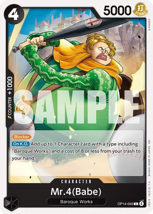 Image for Mr.4(Babe) (OP14-093) (The Azure Sea's Seven) - One Piece Card Game