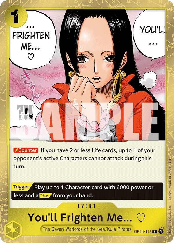 Image for You'll Frighten Me... (OP14-118) (The Azure Sea's Seven) - One Piece Card Game