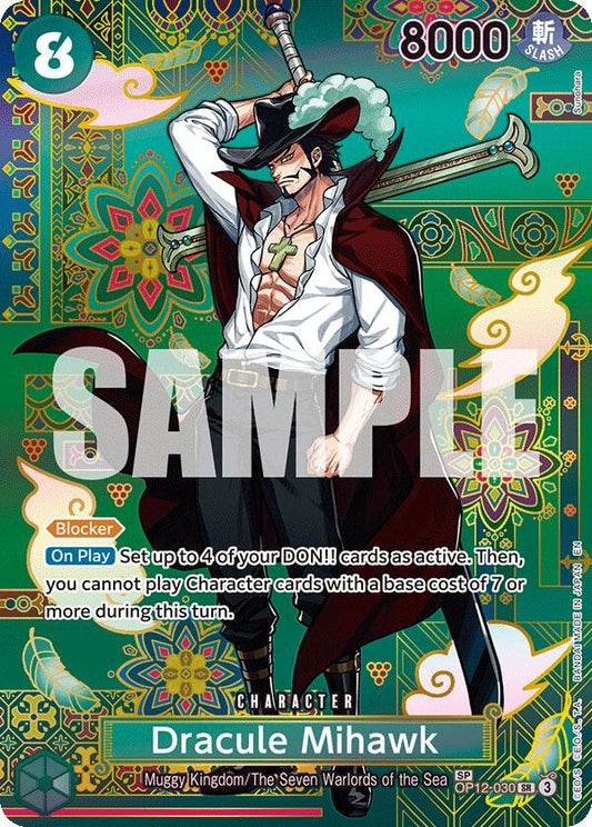 Image for Dracule Mihawk - OP12-030 (SP) (OP12-030) (The Azure Sea's Seven) - One Piece Card Game