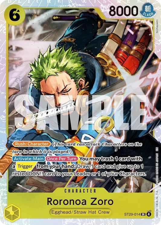 Image for Roronoa Zoro (ST29-014) (Starter Deck 29: Egghead) - One Piece Card Game