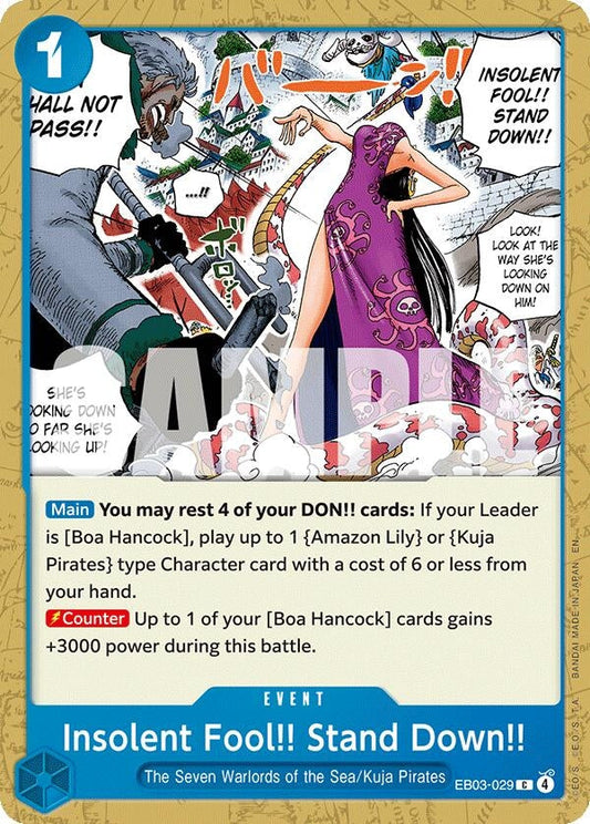 Insolent Fool!! Stand Down!! (EB03-029) (Extra Booster: One Piece Heroines Edition)