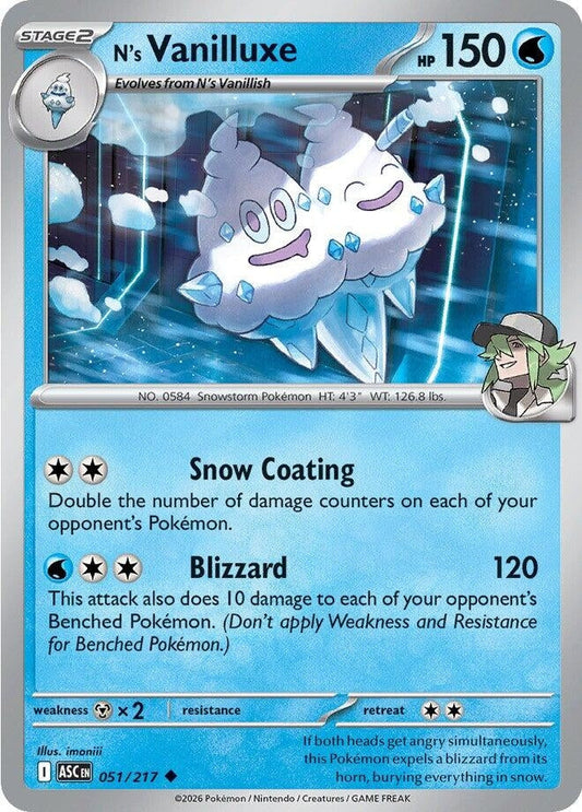 N's Vanilluxe (051/217) (ME: Ascended Heroes)