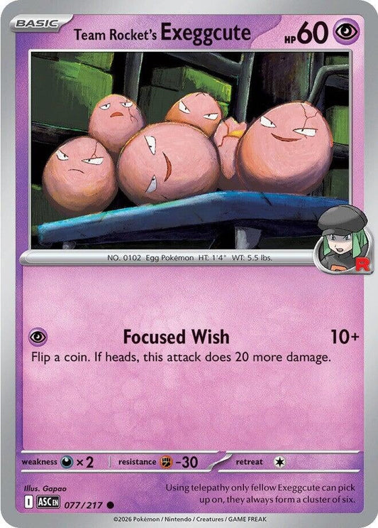 Team Rocket's  exeggcute (077/217) (ME: Ascended Heroes)
