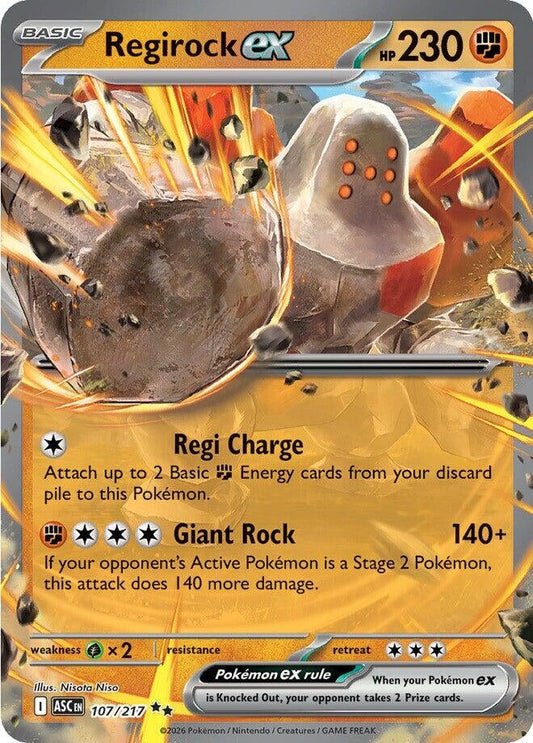 Regirock ex (107/217) (ME: Ascended Heroes)