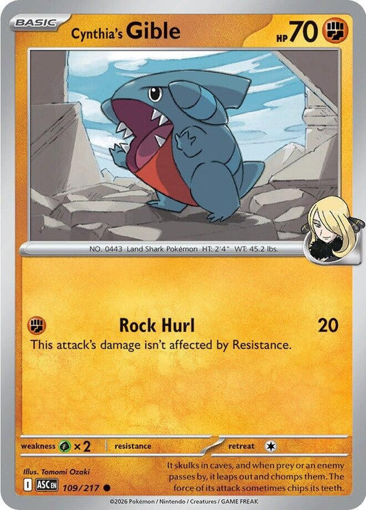 Cynthia's Gible (109/217) (ME: Ascended Heroes)