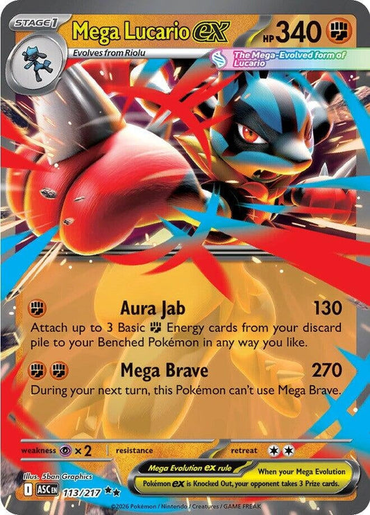 Mega Lucario ex (113/217) (ME: Ascended Heroes)