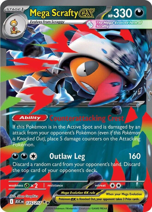 Mega Scrafty ex (135/217) (ME: Ascended Heroes)