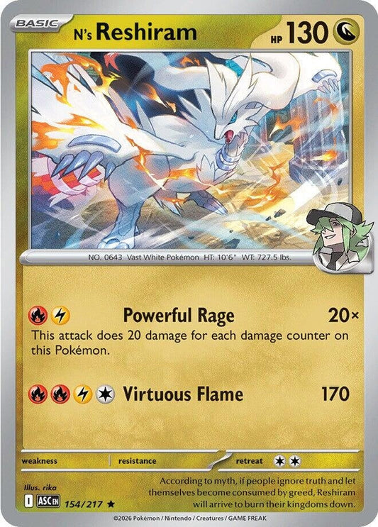 N's Reshiram (154/217) (ME: Ascended Heroes)