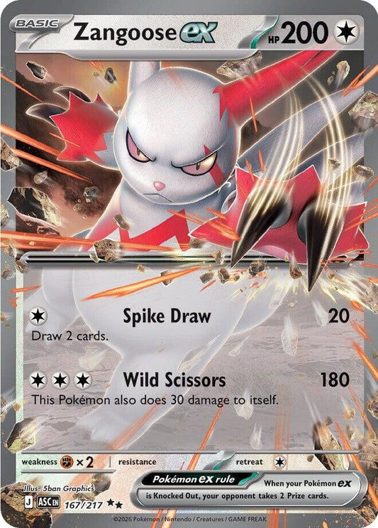 Zangoose ex (167/217) (ME: Ascended Heroes)