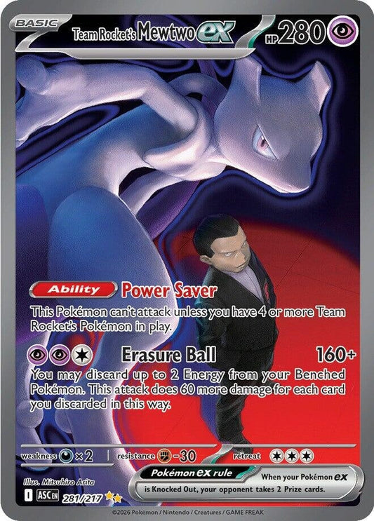 Team Rocket's Mewtwo ex (281/217) (ME: Ascended Heroes)