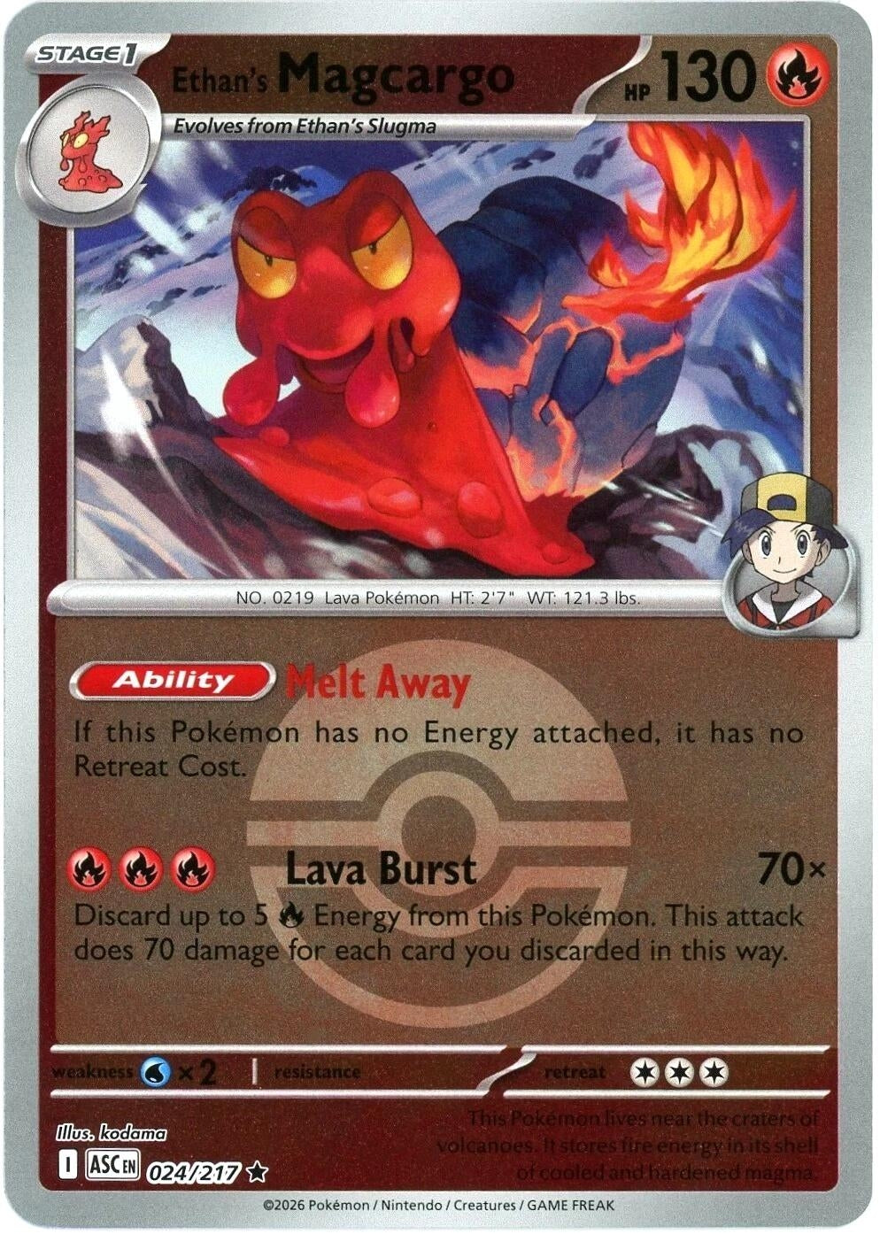 Ethan's Magcargo - 024/217 (Poke Ball) (024/217) (ME: Ascended Heroes)