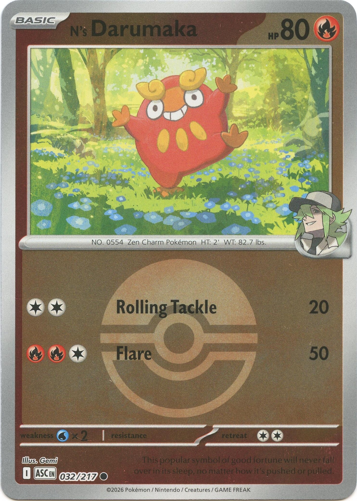 N's Darumaka (Poke Ball) (032/217) (ME: Ascended Heroes)