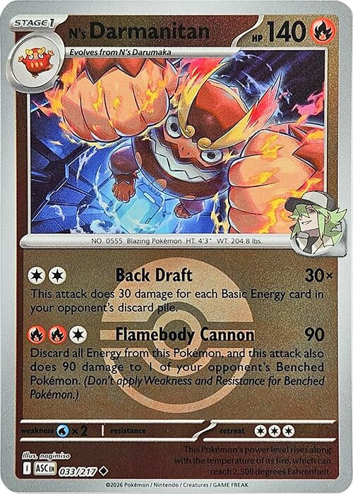 N's Darmanitan (Poke Ball) (033/217) (ME: Ascended Heroes)