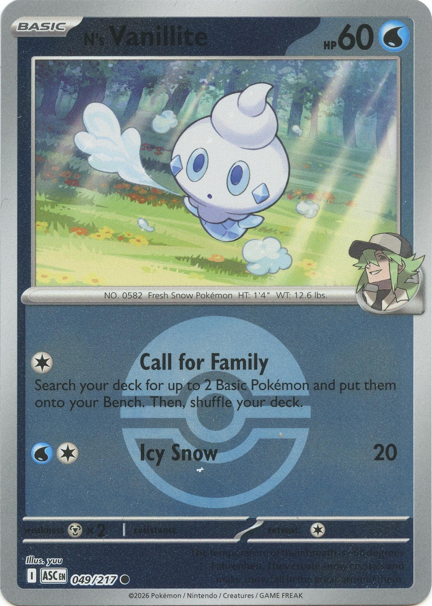 N's Vanillite (Poke Ball) (049/217) (ME: Ascended Heroes)
