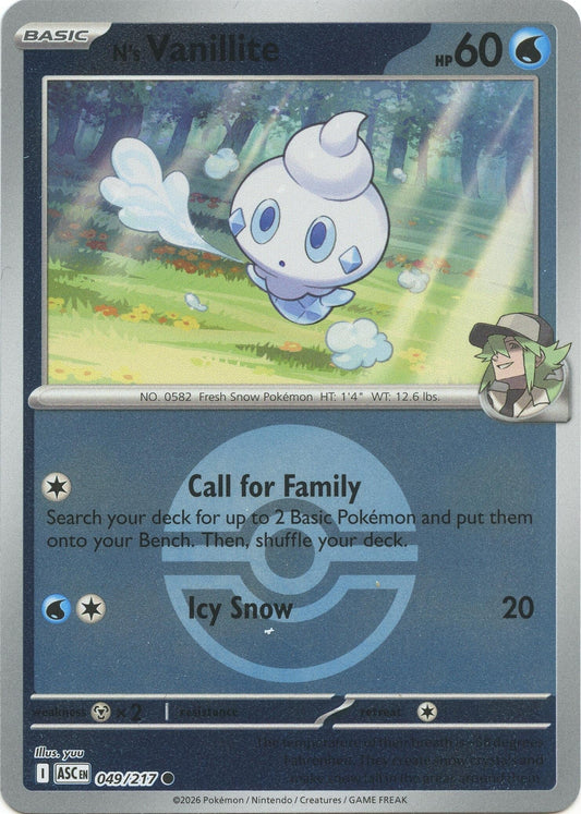 N's Vanillite (Poke Ball) (049/217) (ME: Ascended Heroes)