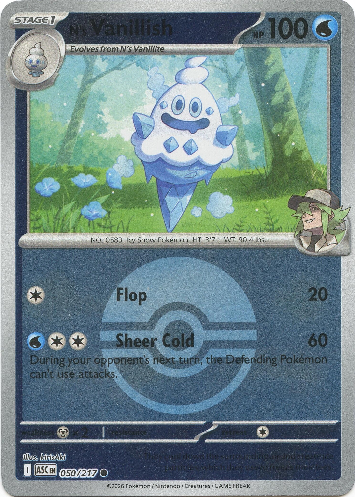 N's Vanillish (Poke Ball) (050/217) (ME: Ascended Heroes)