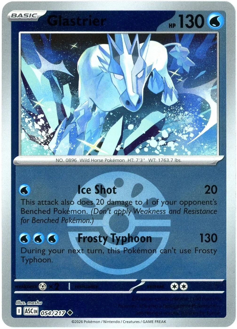 Glastrier (Friend Ball) (054/217) (ME: Ascended Heroes)