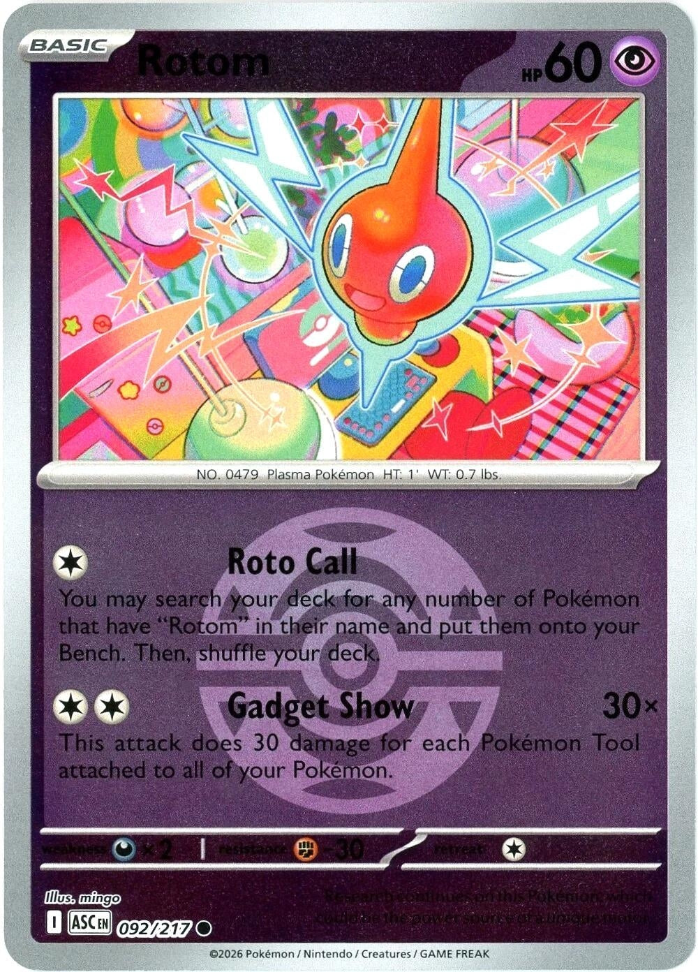 Rotom (Dusk Ball) (092/217) (ME: Ascended Heroes)