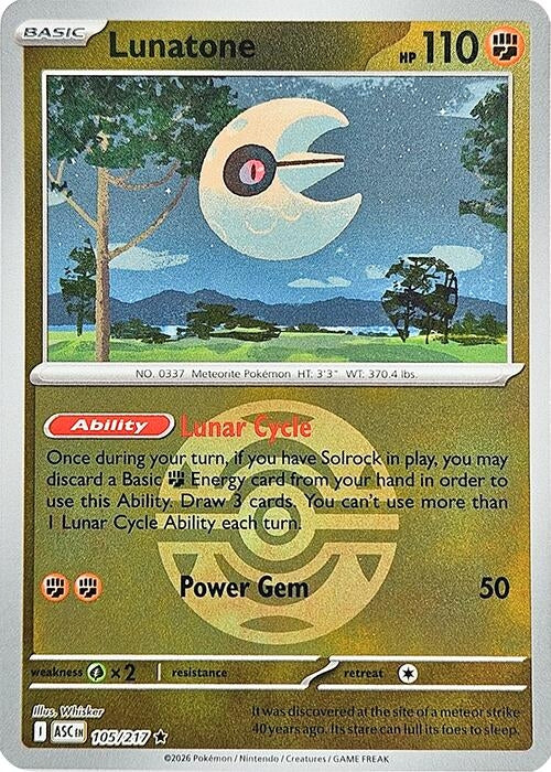 Lunatone (Dusk Ball) (105/217) (ME: Ascended Heroes)