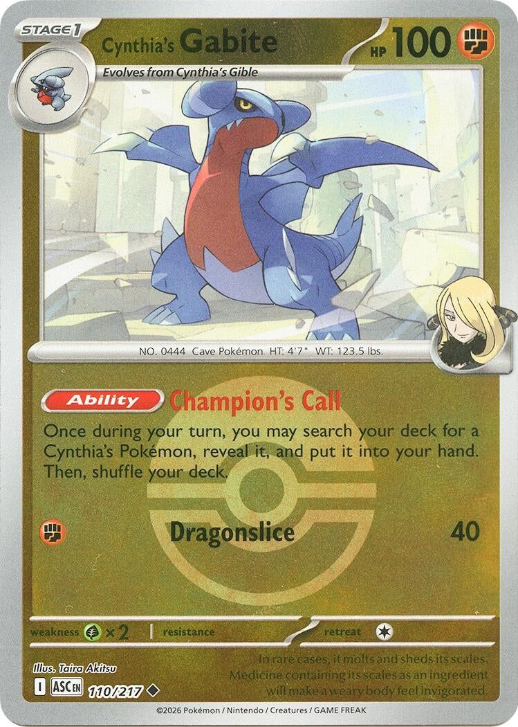 Cynthia's Gabite (Poke Ball) (110/217) (ME: Ascended Heroes)