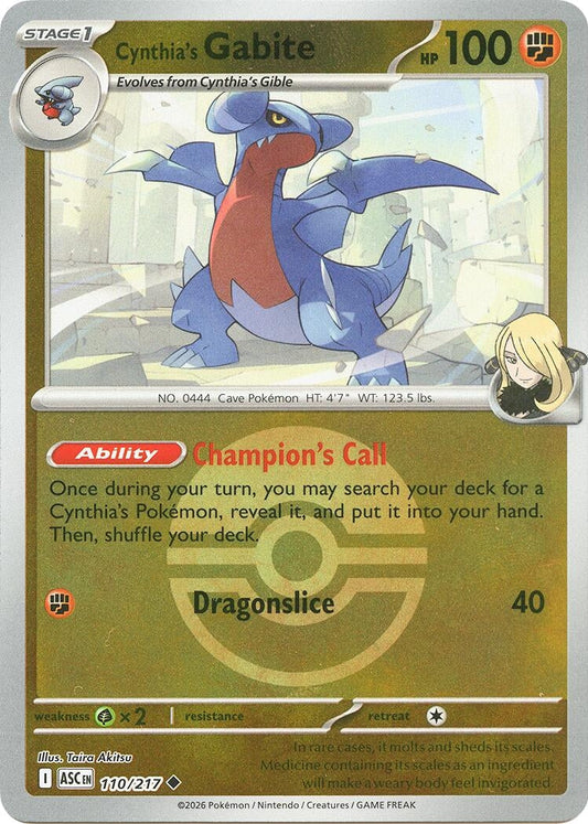 Cynthia's Gabite (Poke Ball) (110/217) (ME: Ascended Heroes)