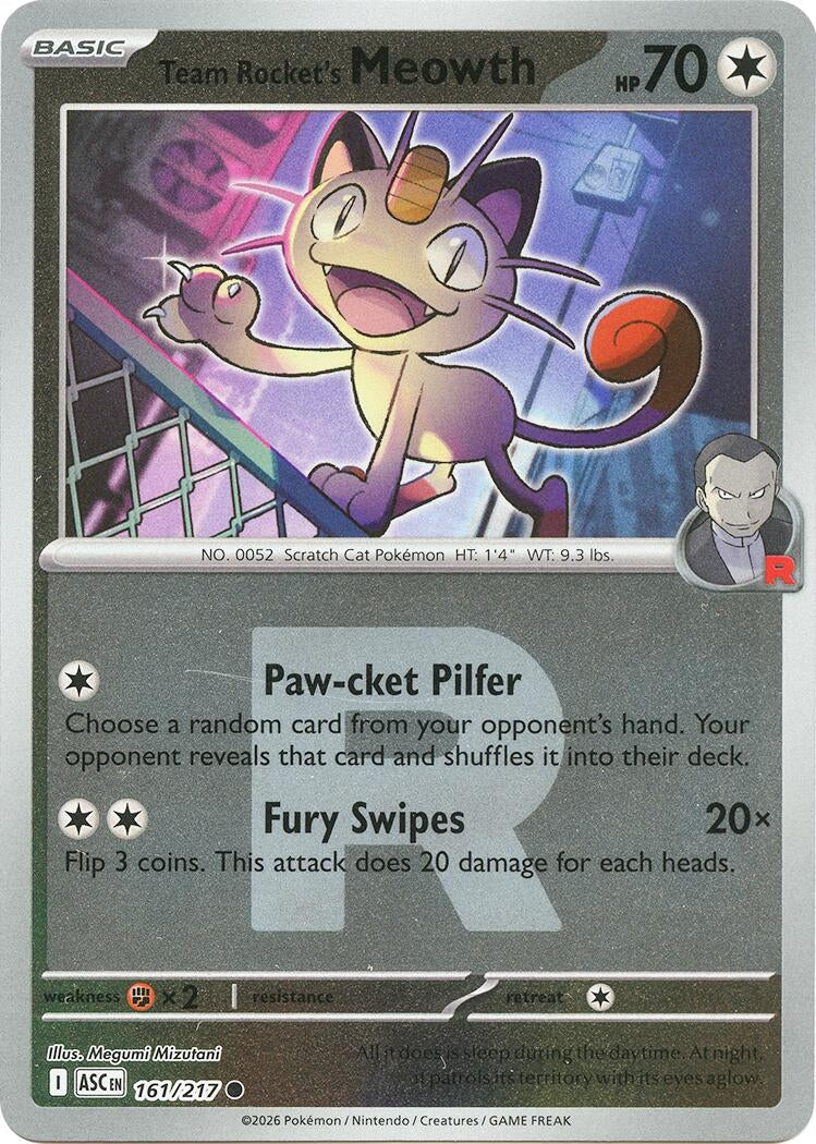 Team Rocket's Meowth (Team Rocket) (161/217) (ME: Ascended Heroes)