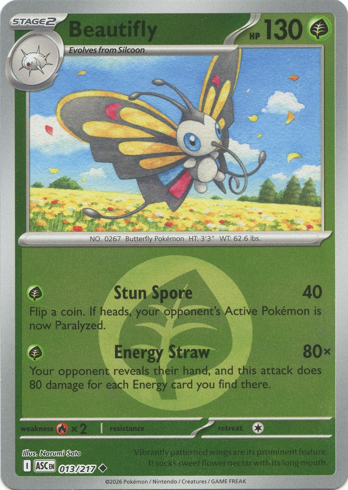 Beautifly - 013/217 (Energy Symbol Pattern) (013/217) (ME: Ascended Heroes)
