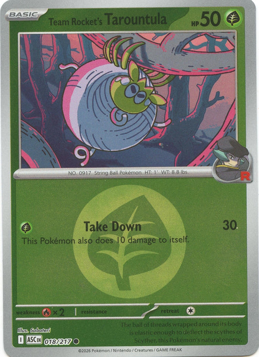 Team Rocket's Tarountula (Energy Symbol Pattern) (018/217) (ME: Ascended Heroes)