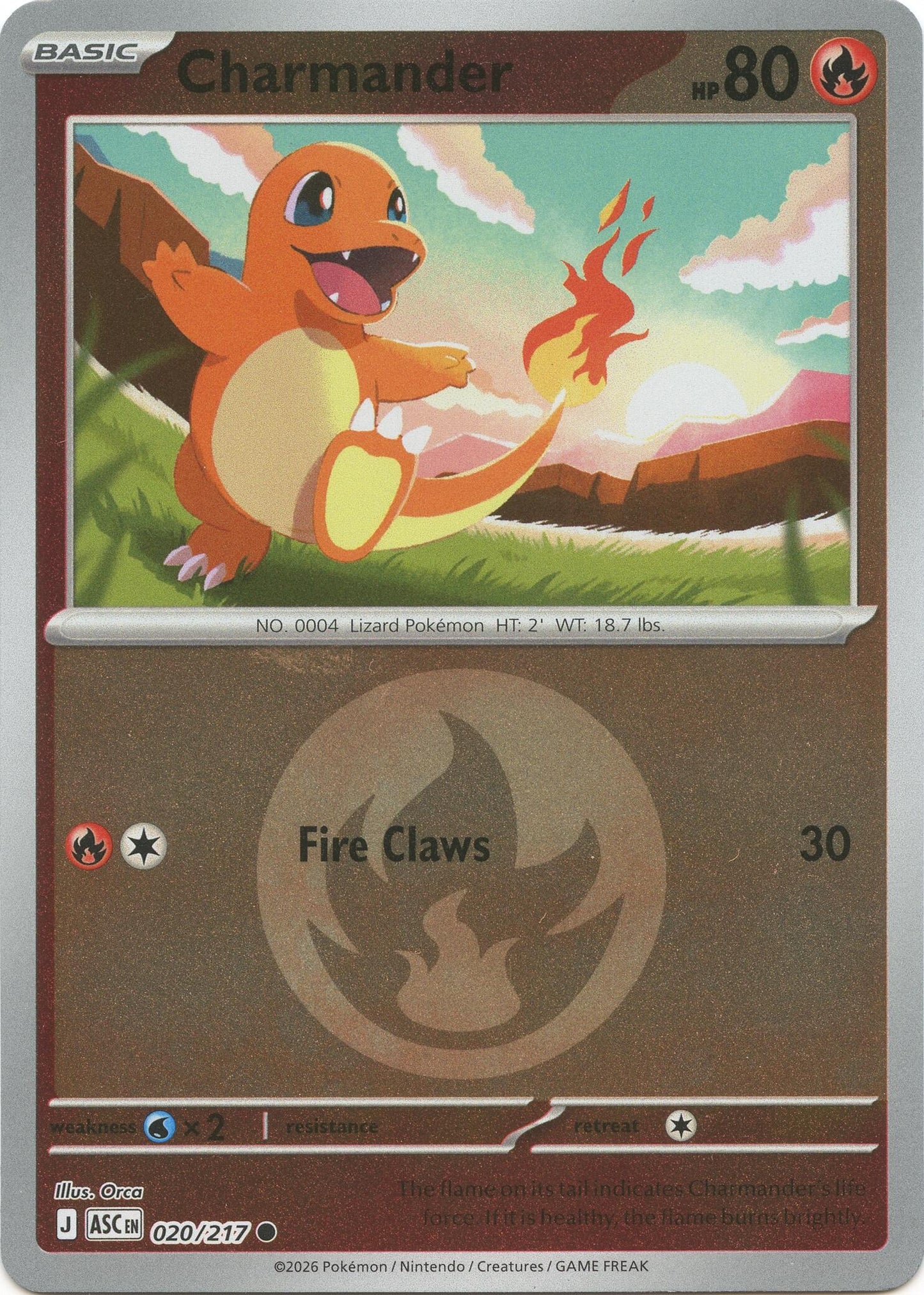 Charmander (Energy Symbol Pattern) (020/217) (ME: Ascended Heroes)