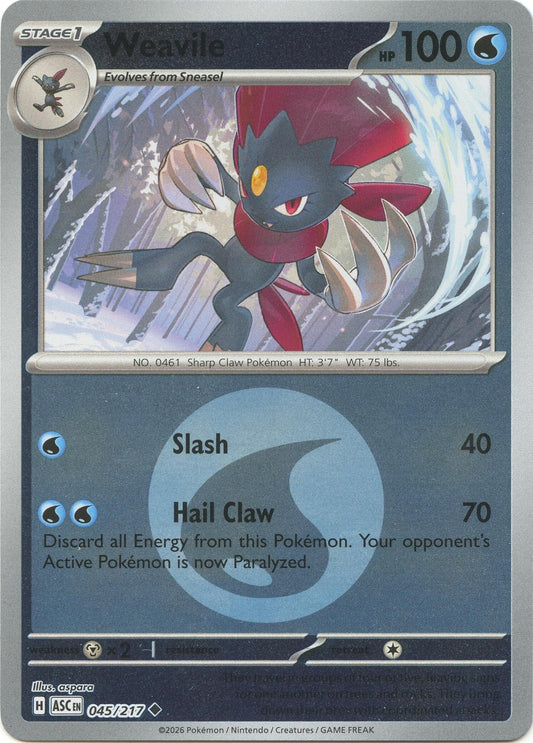 Weavile - 045/217 (Energy Symbol Pattern) (045/217) (ME: Ascended Heroes)
