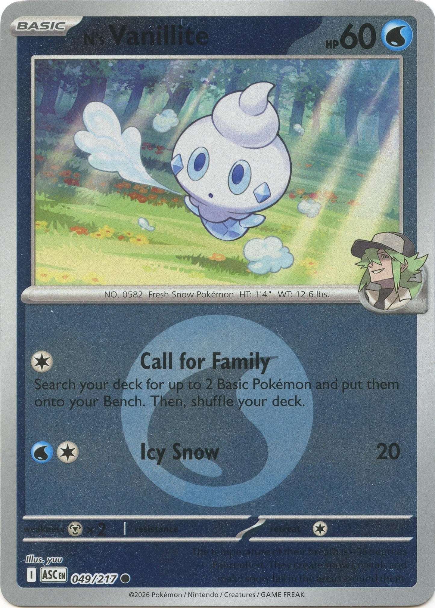 N's Vanillite (Energy Symbol Pattern) (049/217) (ME: Ascended Heroes)