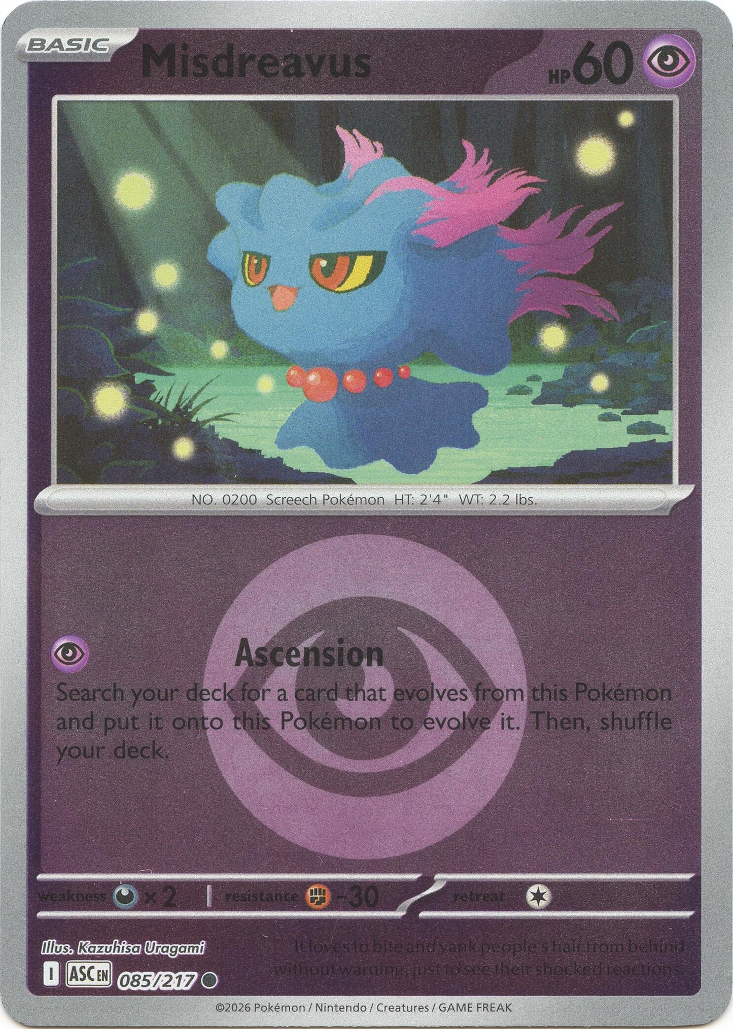Misdreavus - 085/217 (Energy Symbol Pattern) (085/217) (ME: Ascended Heroes)