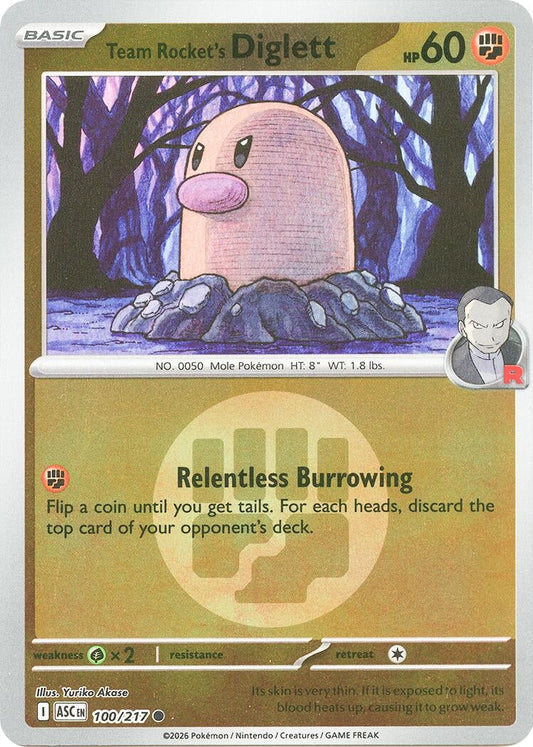Team Rocket's Diglett (Energy Symbol Pattern) (100/217) (ME: Ascended Heroes)