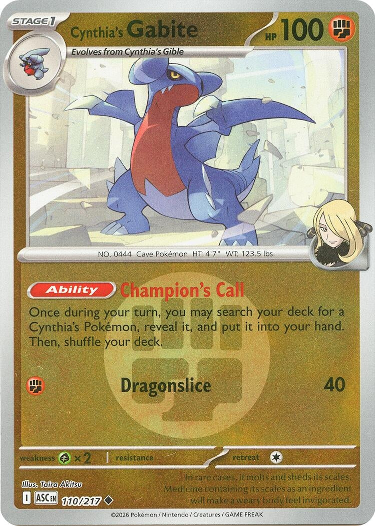 Cynthia's Gabite (Energy Symbol Pattern) (110/217) (ME: Ascended Heroes)