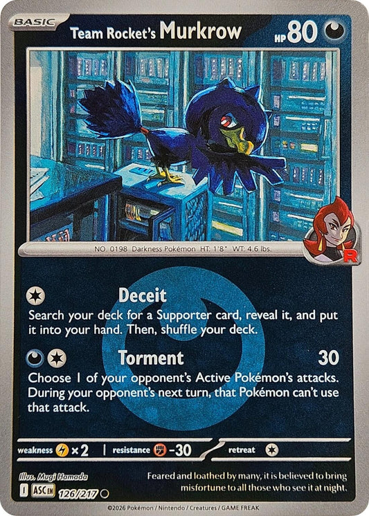 Team Rocket's Murkrow (Energy Symbol Pattern) (126/217) (ME: Ascended Heroes)