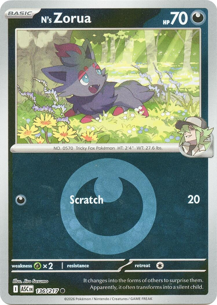 N's Zorua (Energy Symbol Pattern) (136/217) (ME: Ascended Heroes)