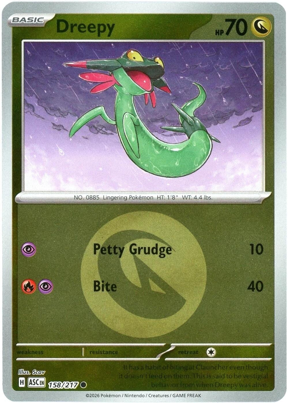 Dreepy - 158/217 (Energy Symbol Pattern) (158/217) (ME: Ascended Heroes)