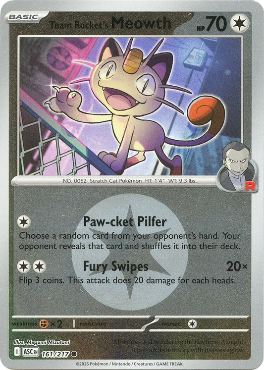 Team Rocket's Meowth (Energy Symbol Pattern) (161/217) (ME: Ascended Heroes)