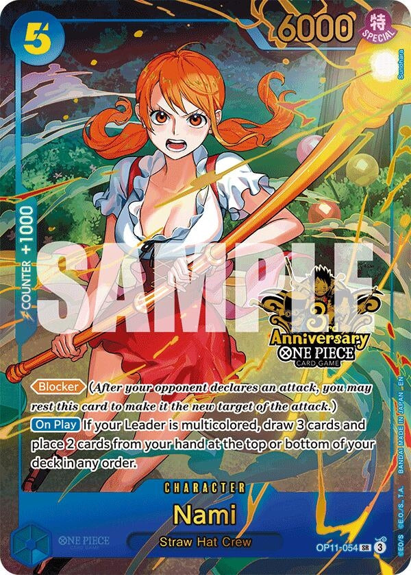 Image for Nami (Japanese Version 3rd Anniversary Set) (OP11-054) (One Piece Promotion Cards) - One Piece Card Game